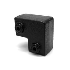 Buiskoppeling Kniestuk 90⁰ - zwart - vierkant - 25 mm